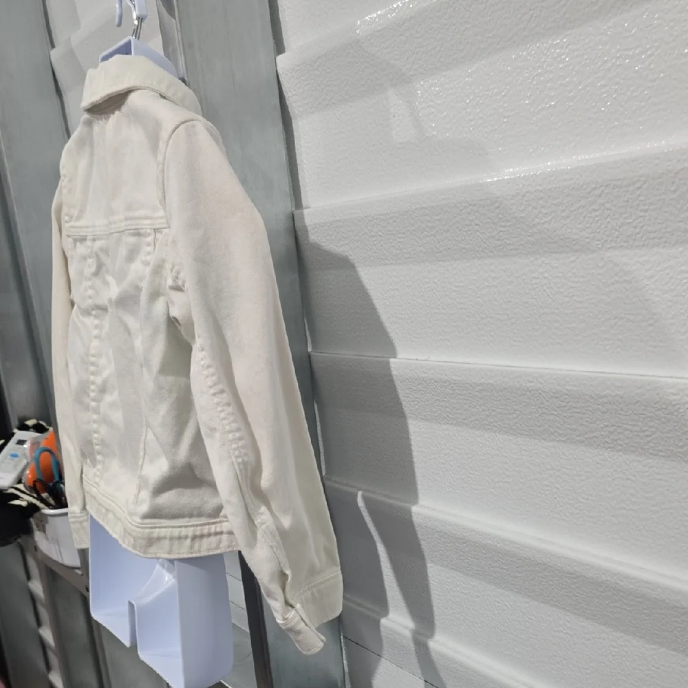 GAP White Jean‎ Jacket Cropped Denim Style Size 5 Years